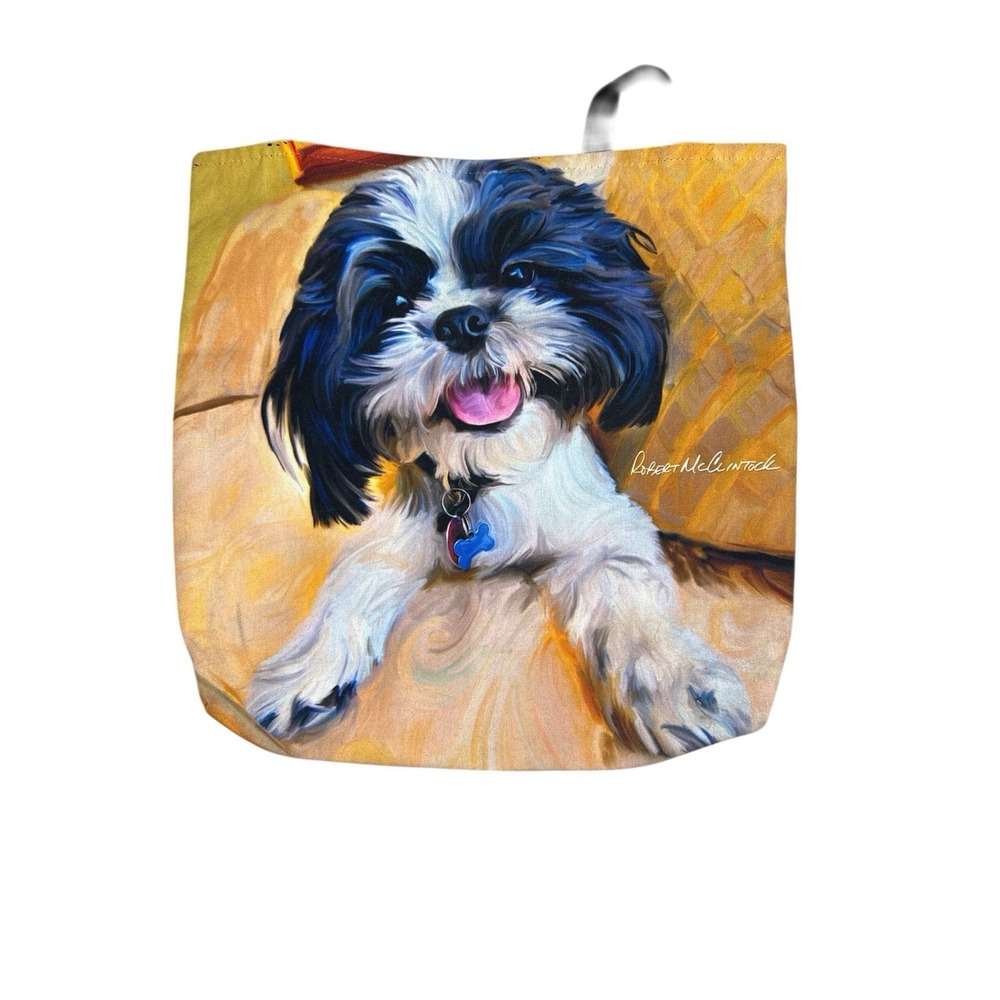 Robert McClintock Shih Tzu Dog Tote Bag Polyester USA‎ Made